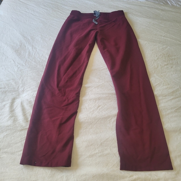 Figs Pants - Figs Livingston Highwaisted Scrub Pants Burgundy Womens Size XS Medical Nurse